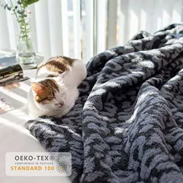 MH MYLUNE HOME Large Soft Micro Plush Leopard Blanket (71x78 inch, Dark Blue | Charcoal Grey) Warm Reversible Cheetah Blanket Leopard Pattern Throw for Sofa Couch Bed