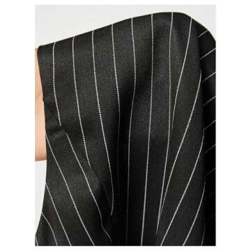 Floerns Vintage Striped Sleeveless Vest Blazer for Women