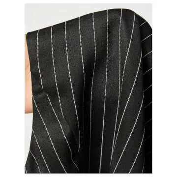 Floerns Vintage Striped Sleeveless Vest Blazer for Women