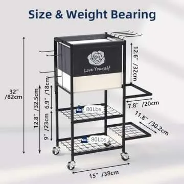 Yoga Mat Storage Rack，Home Gym Storage Rack Gym Workout Equipment Storage Organizer Fitness Weight Rack on Wheels for Yoga Mat,Yoga Block,Foam Roller,Resistance Band and Other Workout Accessories