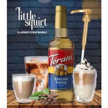 Peppermint Toffee Duo Flavor Syrup Bundle for Coffee 750ML with Pumps