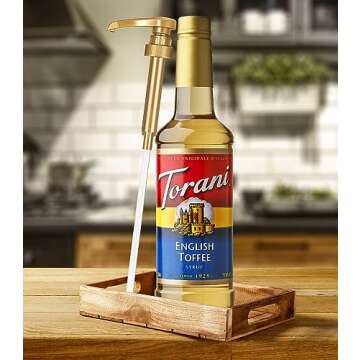 Peppermint Toffee Duo Flavor Syrup Bundle for Coffee 750ML with Pumps