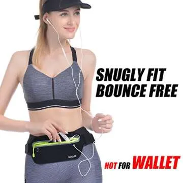 UShake Slim Running Belt: Ultra-Light & Bounce Free Fitness Companion