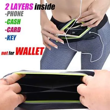 UShake Slim Running Belt for Fitness & Exercise