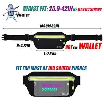 UShake Slim Running Belt for Fitness & Exercise