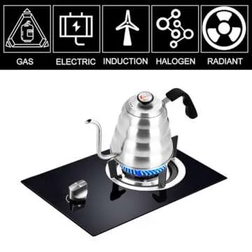 OAMCEG Gooseneck Pour Over Kettle with Thermometer