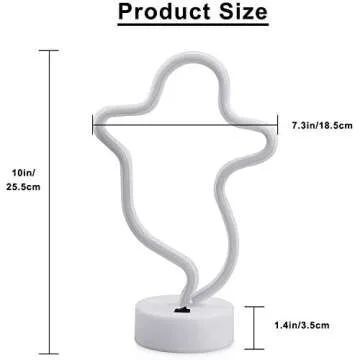 OHLGT LED Neon Blue Ghost Lamp for Home and Parties