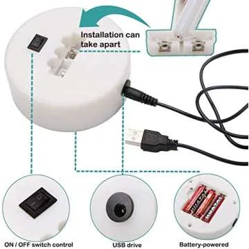 OHLGT LED Neon Blue Ghost Lamp for Home and Parties