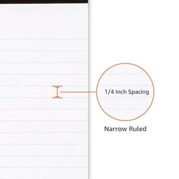 Amazon Basics Narrow Ruled Note Pad 12-Pack 5x8