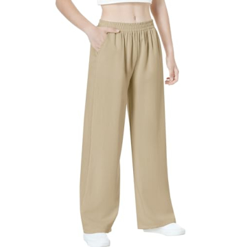 Stylish EXARUS 3 Pack Girls Wide Leg Pants - Comfortable & Versatile