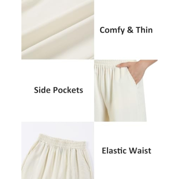 Stylish EXARUS 3 Pack Girls Wide Leg Pants - Comfortable & Versatile