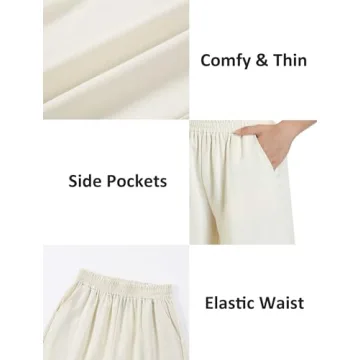 Stylish EXARUS 3 Pack Girls Wide Leg Pants - Comfortable & Versatile