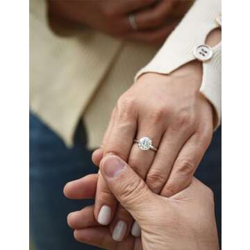 IMOLOVE Moissanite 3ct Engagement Ring - Affordable Sparkle