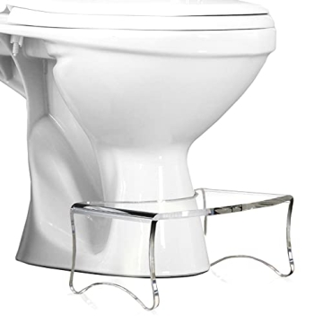 STAUBER Best Clear Waterfall Acrylic Potty Stool - Squatting Toilet Stool