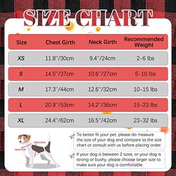 Kuoser Dog Sweater, Plaid Patchwork Dog Knitwear Vest for Fall Winter, Pullover Cozy Dog Clothes Pet...