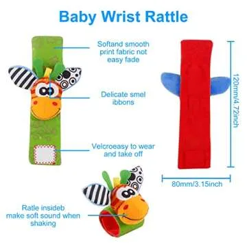 FancyWhoop Baby Socks Toys Developmental Set for Infants