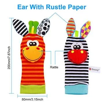 FancyWhoop Baby Socks Toys Developmental Set for Infants