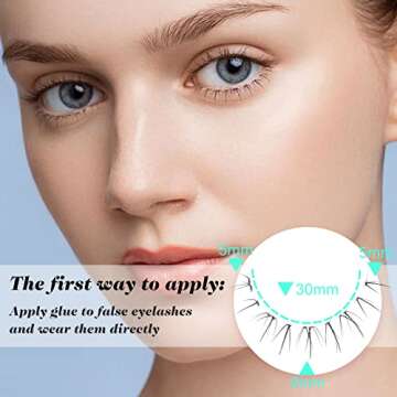 False Eyelashes Bottom Lashes Wispy Natural DIY Fake Eye Lashes Clear Band Mink Lashes Reusable Soft Handmade Lashes Pack