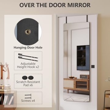 Vlsrka Over The Door Full Length Mirror for Elegant Spaces