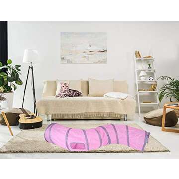 iCAGY Cat Tunnel for Indoor Cats Interactive, Rabbit Tunnel Toys, Pet Toys Play Tunnels for Cats Kit...