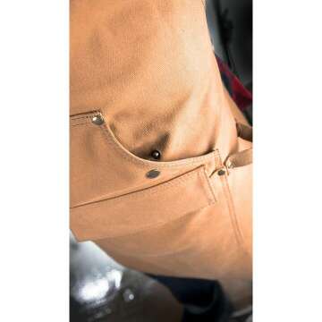 Waxed Canvas Woodworking Apron by Hudson - Brown