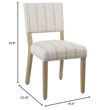 Elegant Homepop Upholstered Dining Chairs Set of 2