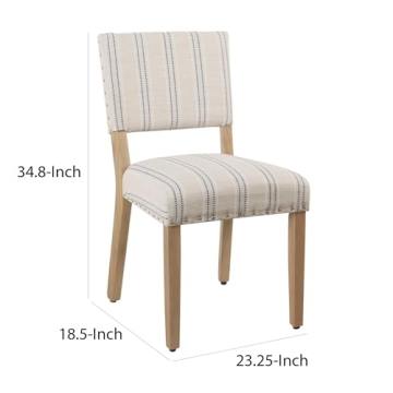 Elegant Homepop Upholstered Dining Chairs Set of 2