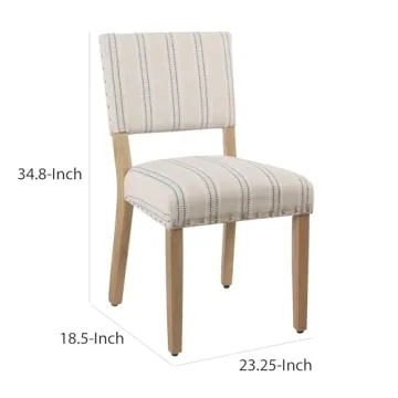 Elegant Homepop Upholstered Dining Chairs Set of 2