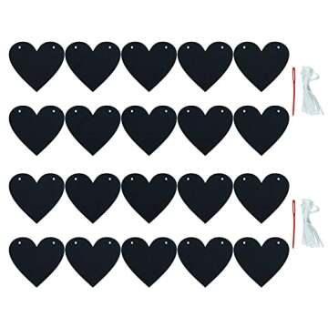 FAZHBARY Black Felt Heart Garland for Gothic Weddings