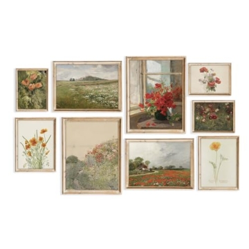 TWNSLLA Floral Wall Art: Vintage Inspired Flower Prints for Elegant Decor