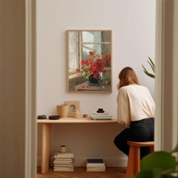 TWNSLLA Vintage Floral Wall Art for Elegant Home Decor