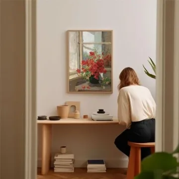 TWNSLLA Vintage Floral Wall Art for Elegant Home Decor