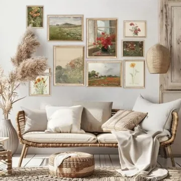 TWNSLLA Vintage Floral Wall Art for Elegant Home Decor