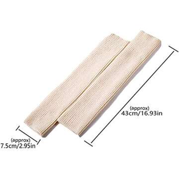 YUANQIAN Women Winter Extra Soft Long Legwarmer Warmer Knitted Stirrup Leg Warmers for Yoga Ballet Dance (White -1pair)