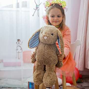 WEIGEDU Rabbit Bunny Stuffed Animals Plush Toys for Kids Boys Girls Birthday Bedtime Christmas Easte...