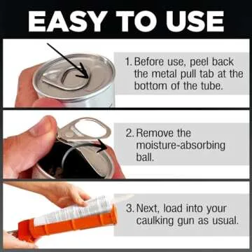 [2 Pack] Polyurethane Windshield Adhesive with Fast Curing Formula - High Bond Strength Window Sealant Compound - Easy Automotive Glass Glue - Windshield Sealant Black - Vehicle & RV Polyurethane Glue