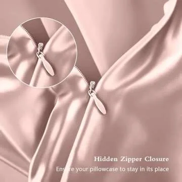 Silk Pillow Cases 2 Pack, Mulberry Silk Pillowcases Standard Set of 2, Smooth, Anti Acne, Beauty Sleep, Both Sides Natural Silk Satin Pillow Cases for Women 2 Pack with Zipper for Gift, Coral