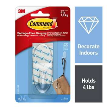 Command Large Hook 6-Pack - Essentials for Damage-Free Decor