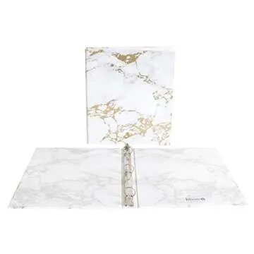 Gold Marble 3 Ring Binder for Stylish Organization