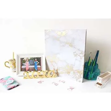 Gold Marble 3 Ring Binder for Stylish Organization