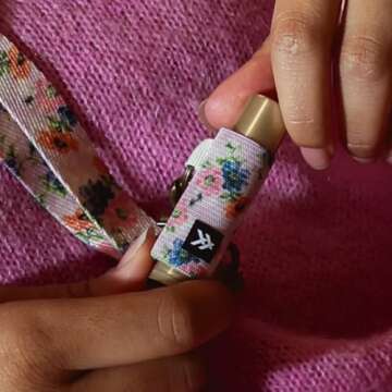 Thread Wallets Elastic Lip Balm and Gloss Holder Keychain (Fine Line)