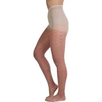 Heart Print Spandex Pantyhose for Stylish Occasions