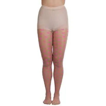 Heart Print Spandex Pantyhose for Stylish Occasions