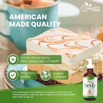 G-Sweetz Liquid Stevia Drops – Made from Reb-D Rich Organic Stevia Extract – Concentrated Liquid Stevia Sweetener for Drinks, Food, and Pastries, No Calories, and No Carbs – 8 FL OZ (1600 Servings)