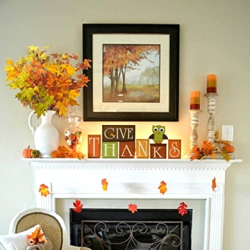 Grunyia 6Pcs Artificial Maple Leaves for Fall Decor