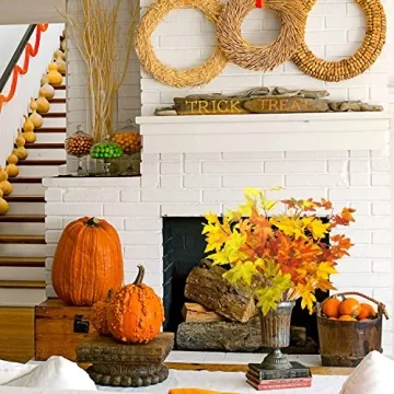 Grunyia 6Pcs Artificial Maple Leaves for Fall Decor