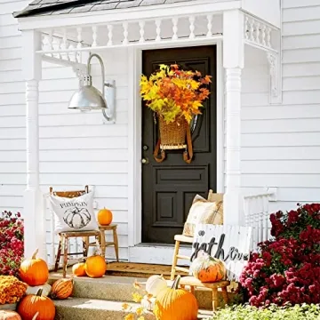 Grunyia 6Pcs Artificial Maple Leaves for Fall Decor