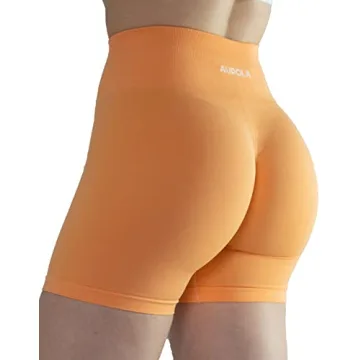 Bright Colors Summer Workout Shorts for Women in Papaya