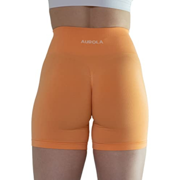 Bright Colors Summer Workout Shorts for Women in Papaya