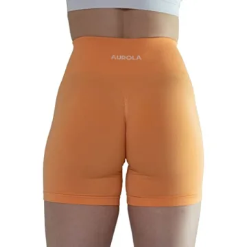 Bright Colors Summer Workout Shorts for Women in Papaya